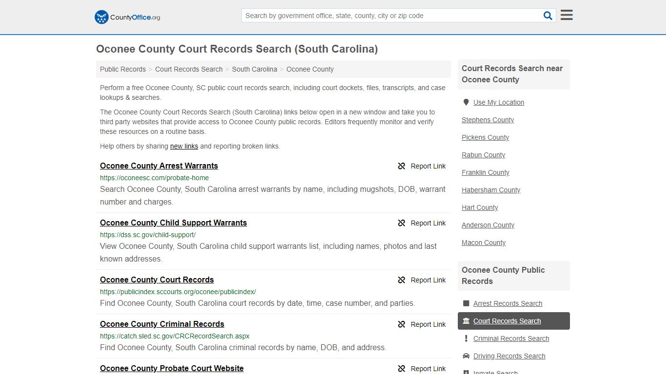 Court Records Search - Oconee County, SC (Adoptions ...